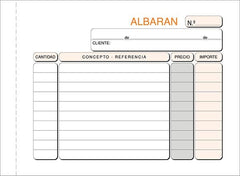 TALONARIO ALBARAN 8º T-123 APAISADO DUPLICADO AUTOCOPIANTE | 10 UNIDADES | (LOAN INDUSTRIAS GRAFICAS)