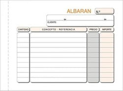 Talonarios autocopiantes Loan 1/8 apaisado para albaranes