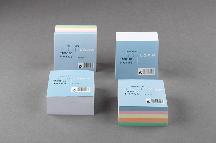 Bloc Espiral Estándar Liso 500H 90g | Loan Industrias Graficas | Cartón | Formato Estándar | Pack 12 Unidades