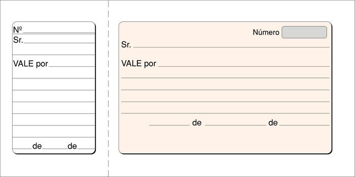 TALONARIO VALES 1/3 CUARTO T-22 | 10 UNIDADES | (LOAN INDUSTRIAS GRAFICAS)