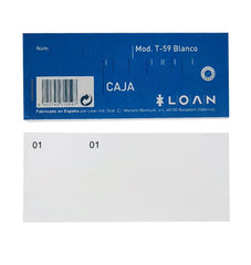 TALONARIO CAJA 1/3 DEL CUARTO T-59 NUMERADO BLANCO | 20 UNIDADES | (LOAN INDUSTRIAS GRAFICAS)