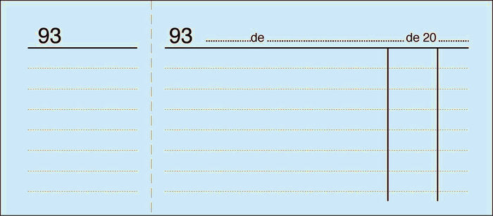 TALONARIO CAJA 1/3 DEL CUARTO T-24 NUMERADO AZUL | 20 UNIDADES | (LOAN INDUSTRIAS GRAFICAS)