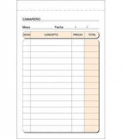 Talonarios de Camarero 9x14 cm Loan Pack 10