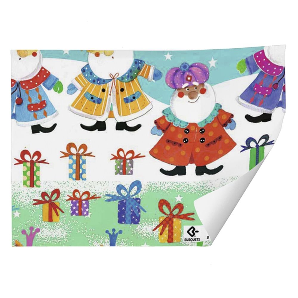 PAPEL REGALO NAVIDAD KRAFT 70X100 BUSQUETS PAPA NOEL | BUSQUET NAVIDAD | ENVASE 25 UDS. UNIDAD | 8422829430479