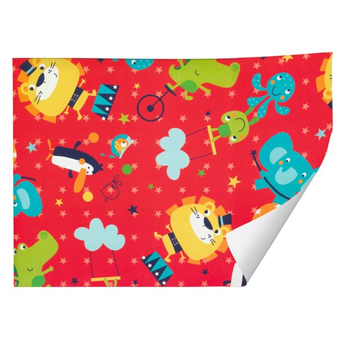 PAPEL REGALO PLIEGOS FANTASIA CIRCO 70X100CM BUSQUETS | ARGUVAL, S,L | ENVASE 25 UDS. UNIDAD | 8422829595932 Imagen principal del producto
