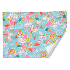 PAPEL REGALO PLIEGOS KRAFT BLANCO MARIPOSAS 70X100CM | ARGUVAL, S,L | ENVASE 25 UDS. UNIDAD | 8422829617450