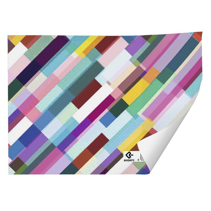 PAPEL REGALO PLIEGOS KRAFT BLANCO RAYAS 70X100CM BUSQUETS | ARGUVAL, S,L | ENVASE 25 UDS. UNIDAD | 8422829650624