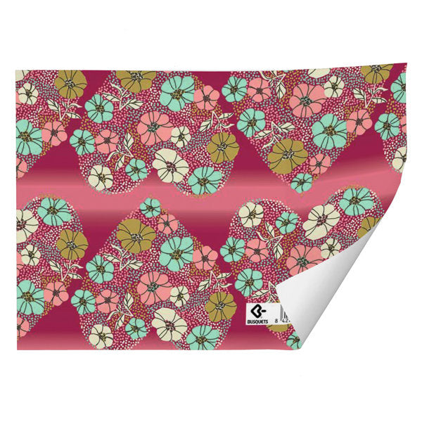 PAPEL REGALO 70X100CM CORAZON FLORES BUSQUETS | ARGUVAL, S,L | ENVASE 25 UDS. UNIDAD | 8422829665109