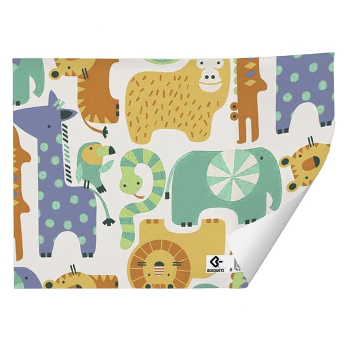 PAPEL REGALO PLIEGOS KRAFT BLANCO ANIMALITOS 70X100CM | ARGUVAL, S,L | ENVASE 25 UDS. UNIDAD | 8422829665420 Imagen principal del producto