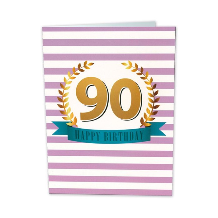 TARJETA GIGANTE 90 AÑOS CON TEXTO INTERIOR BUSQUETS 6U | ARGUVAL, S,L | ENVASE 6 UDS. UNIDAD | 8422831425333 Imagen principal del producto