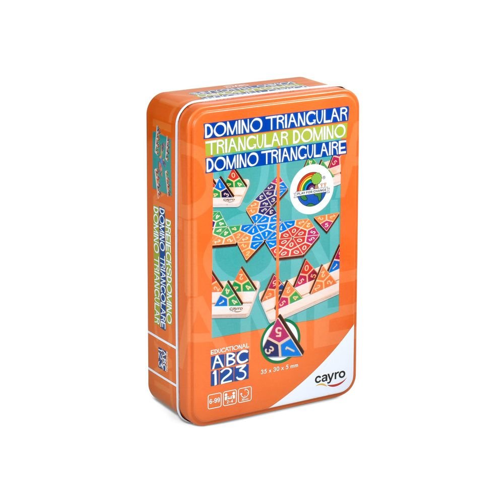 Juego de Mesa Domino Triangular Travel Metal Box Juguetes Cayro S.L Imagen principal del producto
