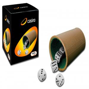 ACCESORIO CUBILETE FORRADO Y 5 DADOS PUNTOS 16 MM | JUGUETES CAYRO S,L | 1 UNIDAD | 8422878700967 Imagen principal del producto