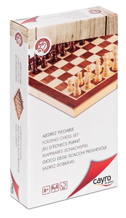 JUEGO DE MESA AJEDREZ MARQUETERIA PLEGABLE 30 X 30 CM | JUGUETES CAYRO S,L | 1 UNIDAD | 8422878706013