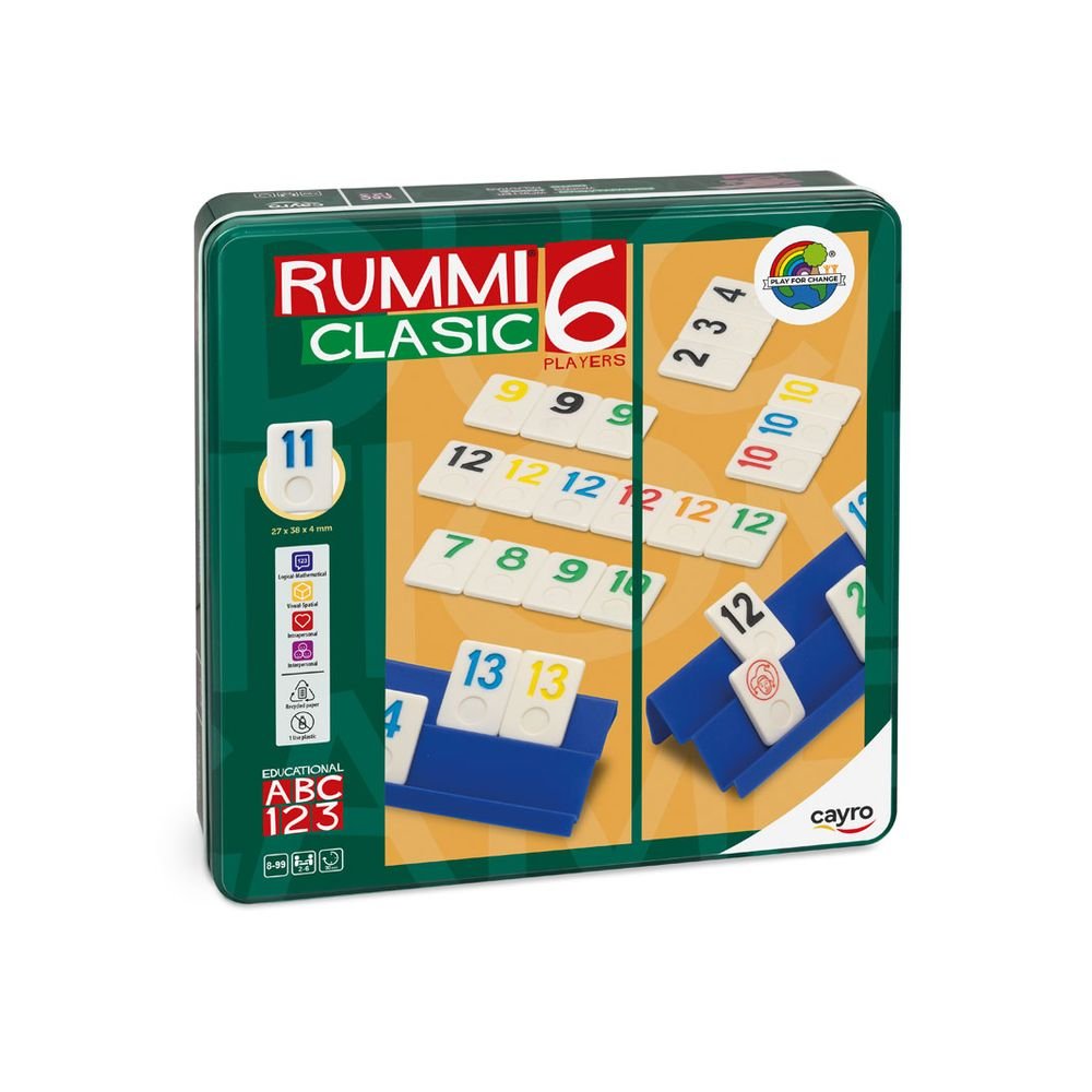 Juego de Mesa Rummiclasic 6 Jugadores Metal Box Juguetes Cayro Imagen principal del producto