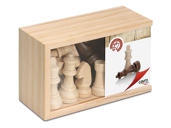 JUEGO MESA FIGURAS AJEDREZ MADERA GRANDES TAPA TRANSPARENTE | JUGUETES CAYRO S,L | 1 UNIDAD | 8422878796168 Imagen principal del producto