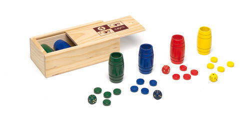 Accesorios Parchis 4 Jugadores Madera con Tapa Transparente Juguetes Cayro