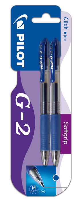 BLISTER 2 BOLIGRAFO PILOT G-2 GEL RETRACTIL AZUL | 1 UNIDADES | (PILOT)