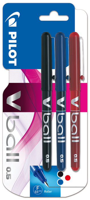 Rotulador Pilot V-Ball 0,5 Tinta Liquida Blister 3 Colores | Pilot | Pack 1 Unidades Imagen principal del producto