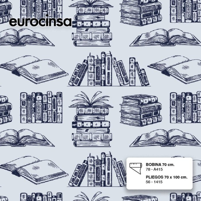 PAPEL REGALO BOBINA 62CM 100M LIBROS TODO AÑO | EUROCINSA | 1 UNIDAD | 8422917747229 Imagen principal del producto