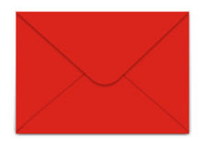 SOBRE 125X180 80GR ROJO | 25 UNIDADES | (MICHEL PAPELES ESPECIALES)
