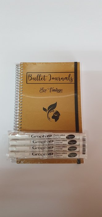 Blister Bullet Journal Mostaza + Rotuladores | Michel Papeles Especiales | Pack 1 Unidades Imagen principal del producto