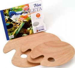 Paleta de madera ovalada 25x30 cm MICHEL para manualidades