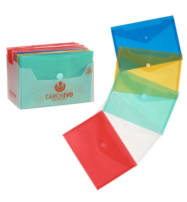 PAQ/10 CARPETA SOBRE A5 CIERRE VELCRO PP AMARILLO Imagen principal del producto
