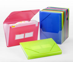 ACORDEON POLIPROPILENO TRASLUCIDO FOLIO 13 DPTOS GOMA AZUL | CARCHIDEA, S,L,