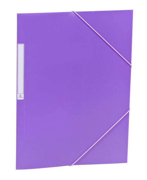 CARPETA SOLAPAS PP FOLIO ETIQUETA GOMA VIOLETA | 10 UNIDADES | (CARCHIDEA, S,L,)
