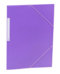 CARPETA SOLAPAS PP FOLIO ETIQUETA GOMA VIOLETA | 10 UNIDADES | (CARCHIDEA, S,L,)