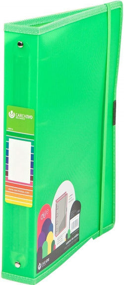 Carpeta A4+ 4 Anillas Carchivo Verde para organización