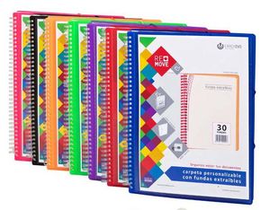 CARPETA A4 40 FUNDAS REMOVE ESPIRAL POLIPROPILENO NEGRO | 1 UNIDADES | (CARCHIDEA, S,L,)