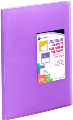 Carpeta de fundas A4 violeta Carchiplas marca CARCHIVO para organización