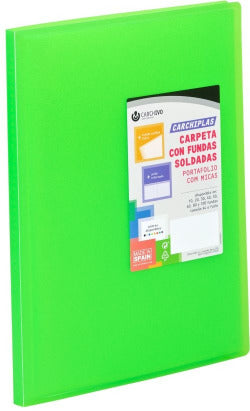 Carpeta fundas soldadas a4 color lima CARCHILO