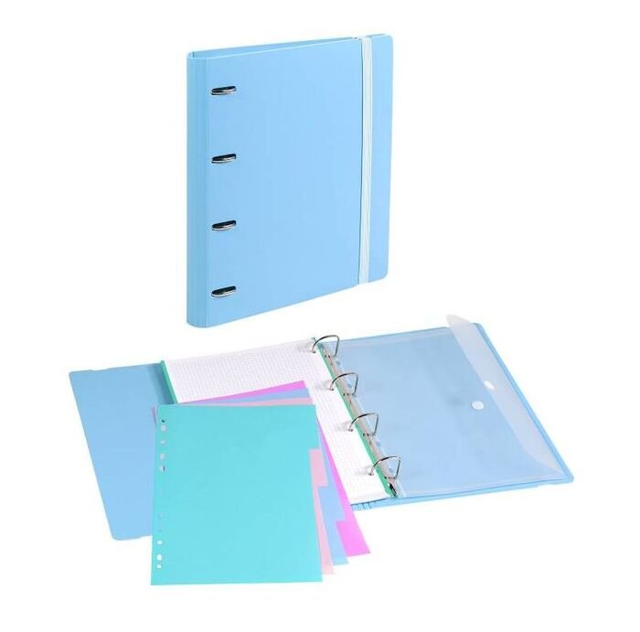 CARPEBLOC FOAM 4 ANILLAS 35MM SOFT PP 100H 4SEP SOBRE AZUL | 1 UNIDADES | (CARCHIDEA, S,L,)