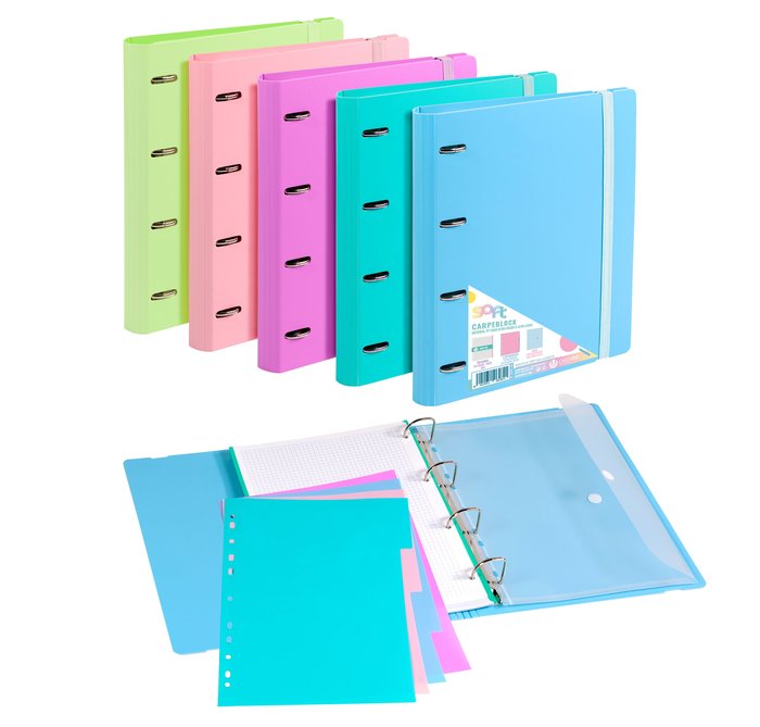 CARPEBLOC SOFT PP FOAM 4 ANILLAS 35MM 100H 4SEP SOBRE SURT | 8 UNIDADES | (CARCHIDEA, S,L,)