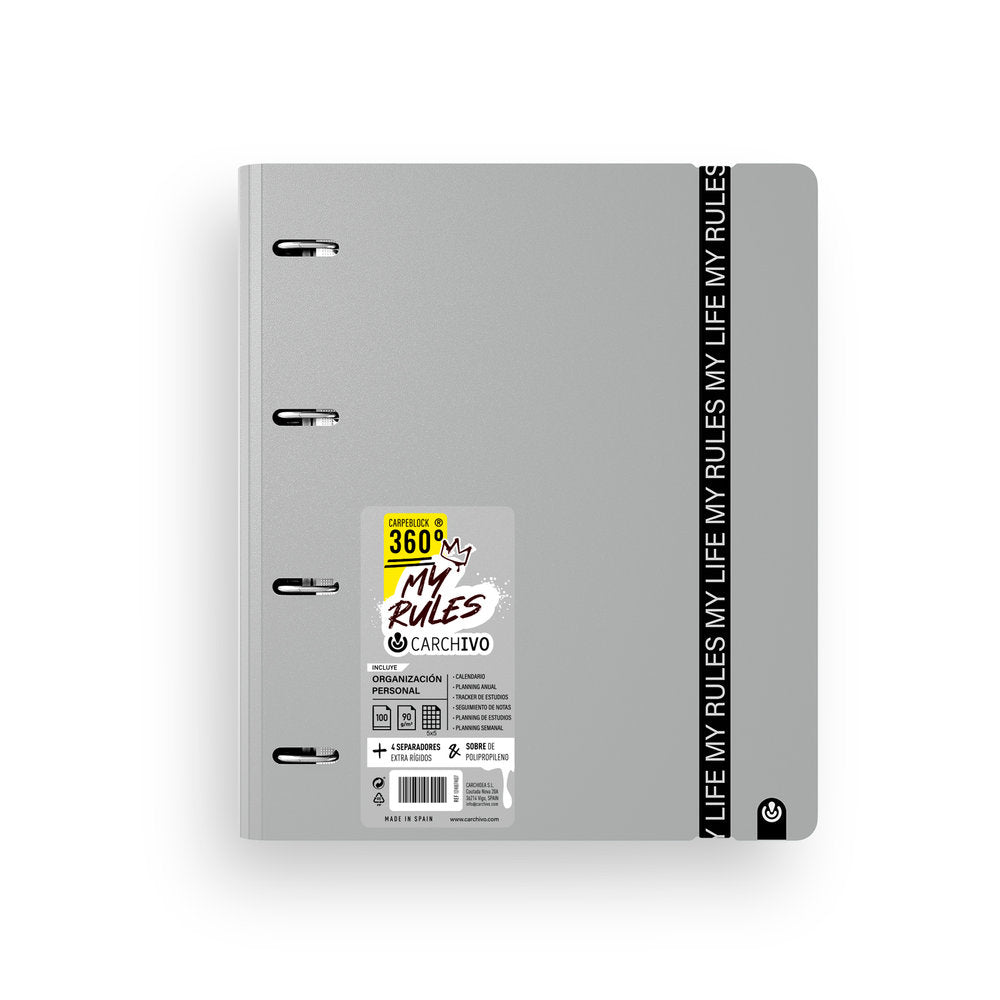 Carpebloc 360º Foam My Rules Grey Cuadro 5 mm 90 g Imagen principal del producto