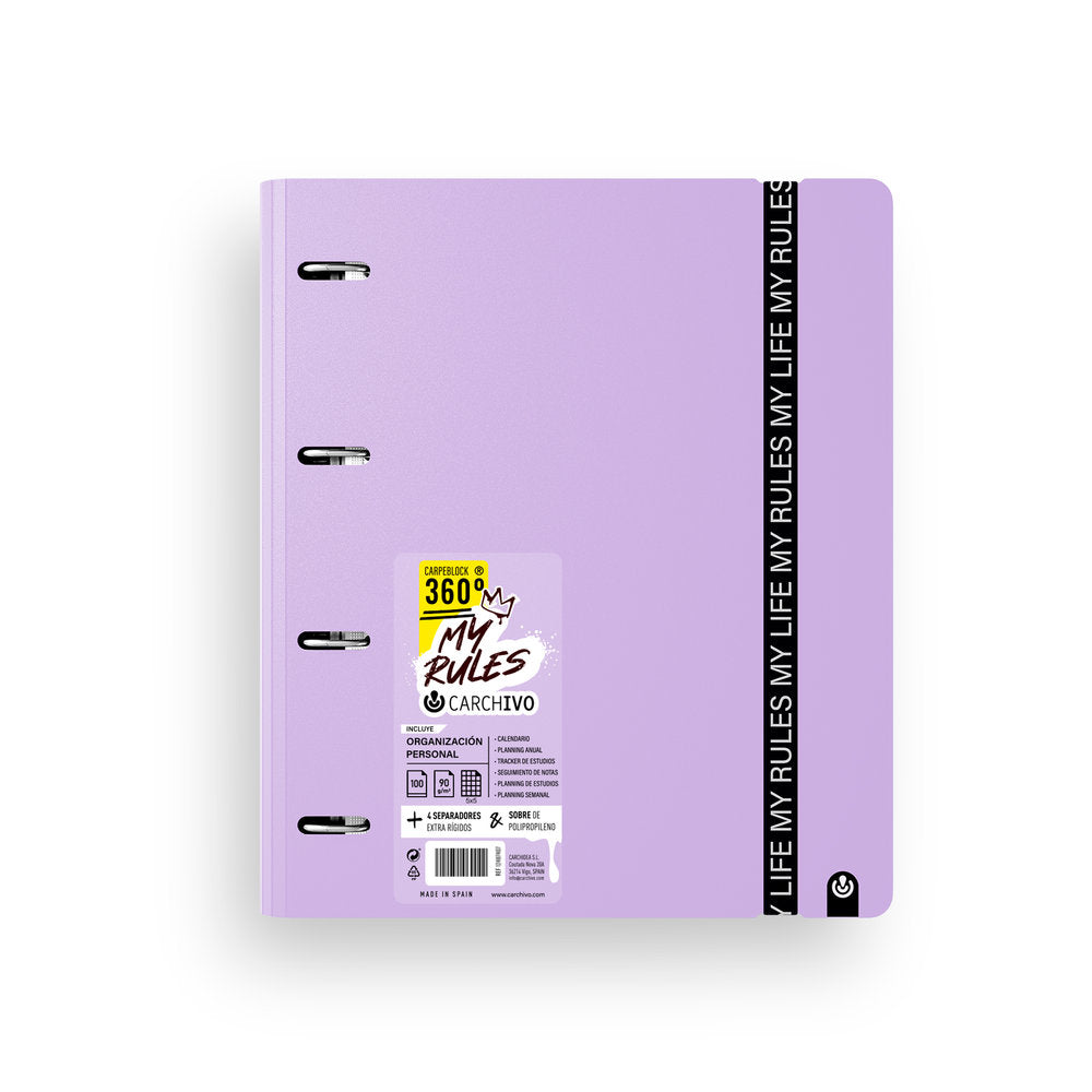 Carpebloc 360º Foam My Rules Malva Cuadro 5 mm 90 g 100 h Marca CARCHIDEA Imagen principal del producto