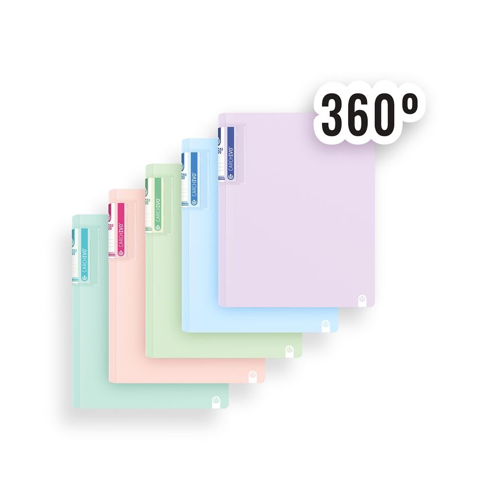 Carpeta A4 4 Anillas 40 mm 360 Soft Surtidas Carchidea