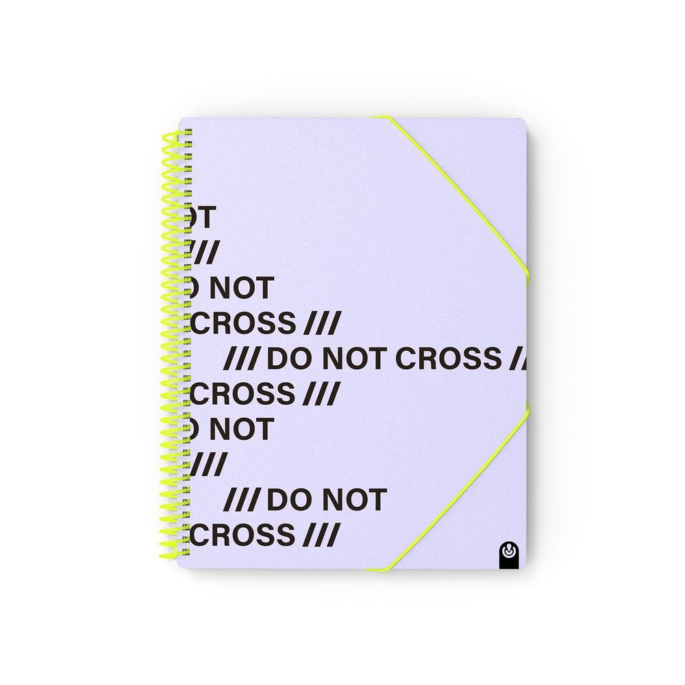 Carpeta 40 Fundas A4 Archivex Do Not Cross Malva