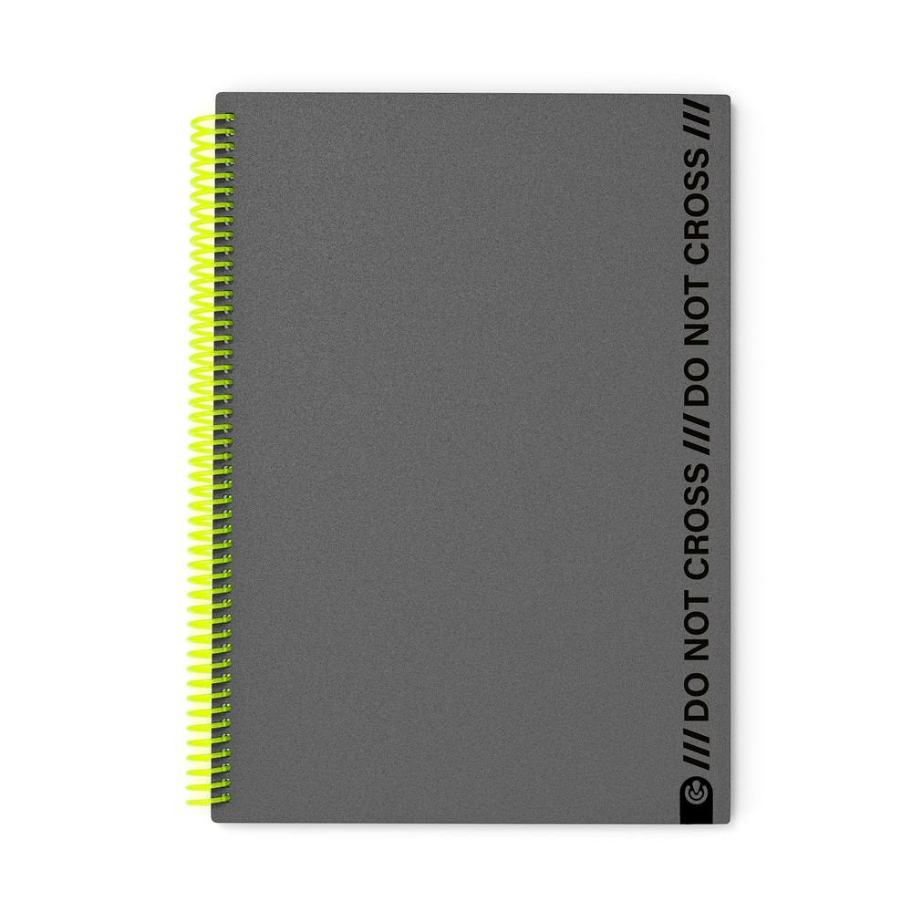 Cuaderno Espiral A4 Do Not Cross Cuadro 5mm Charcoal