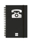 Listin Telefonico 10x15cm Espiral Negro
