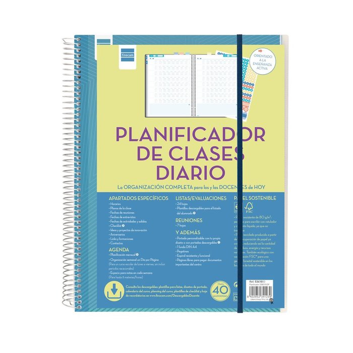 Planificador Clases Diario Profesor 230x310 Finocam Imagen principal del producto