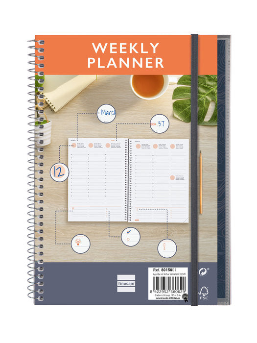 Agenda perpetua sin fechar semanal E10 Svv no caducable Imagen principal del producto