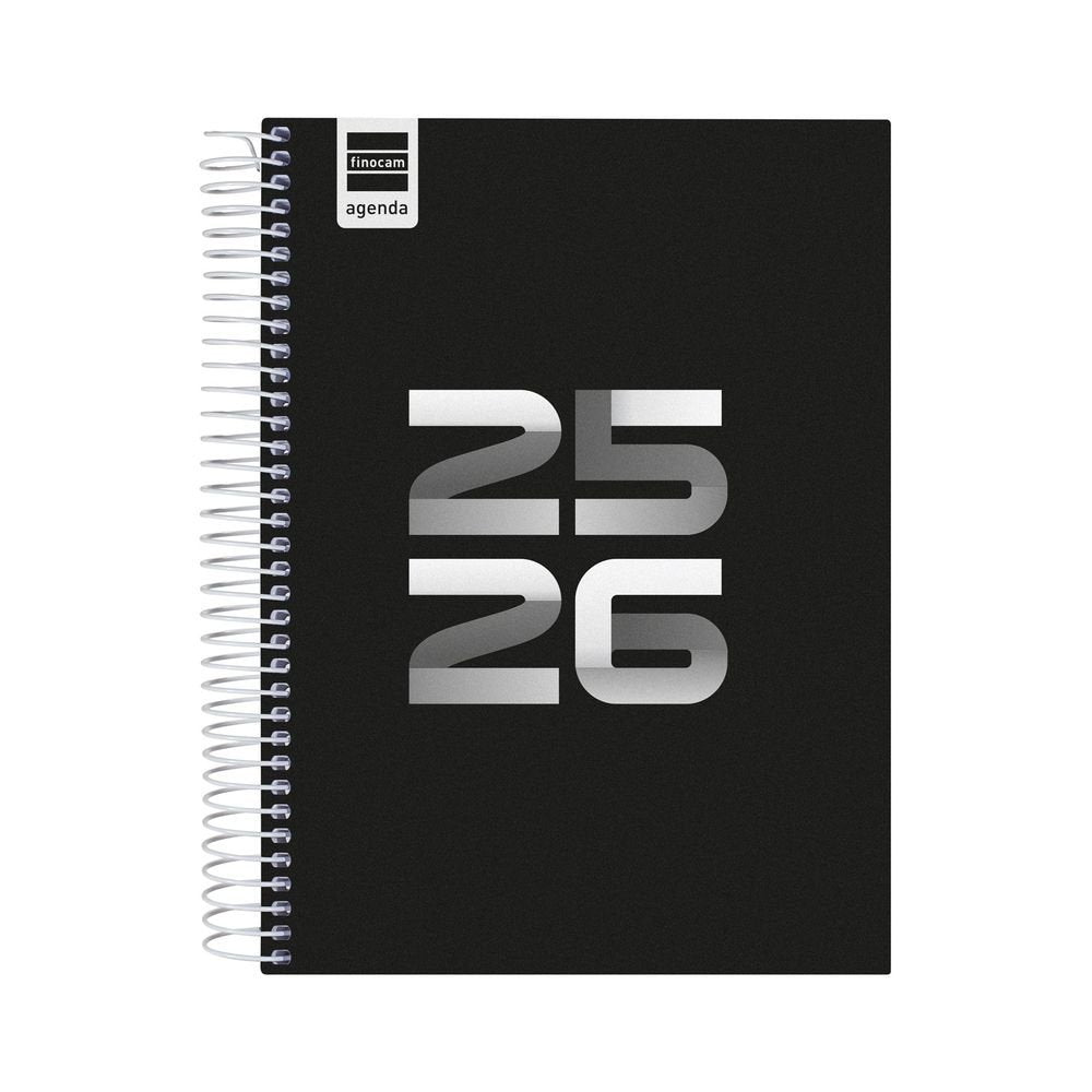 AGENDA ESCOLAR COOL CUARTO DP 25-26 NEGRO | FINOCAM Imagen principal del producto