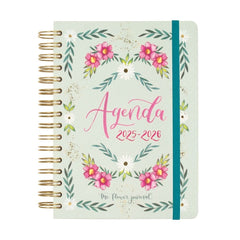 AGENDA ESCOLAR THE FLOWER JOURNAL E10 155X212 DP 25-26 VERD | FINOCAM