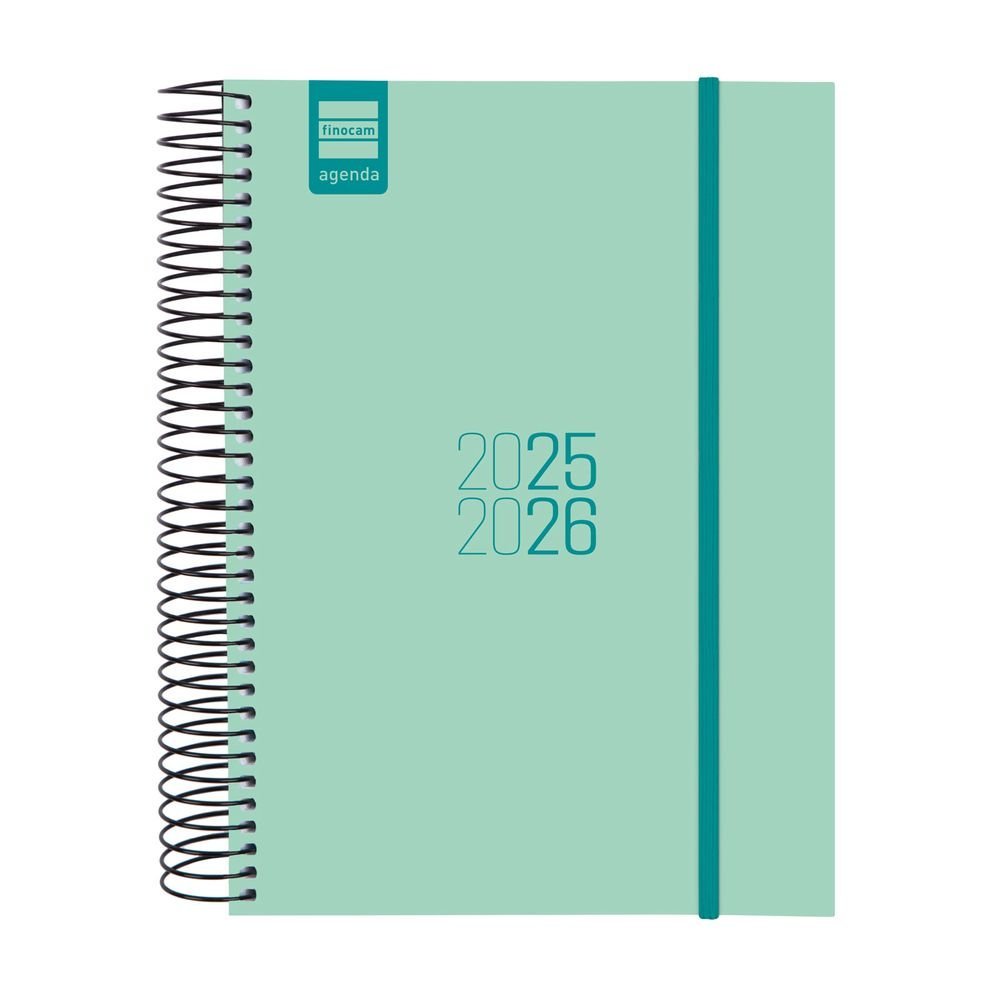 AGENDA ESCOLAR ESPIRAL E10 155X212 DP 25-26 TURQUESA | FINOCAM