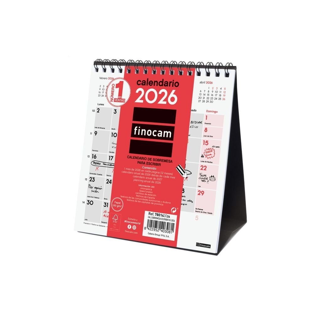 Calendario Sobremesa 2026 Escribir Xs Imagen principal del producto