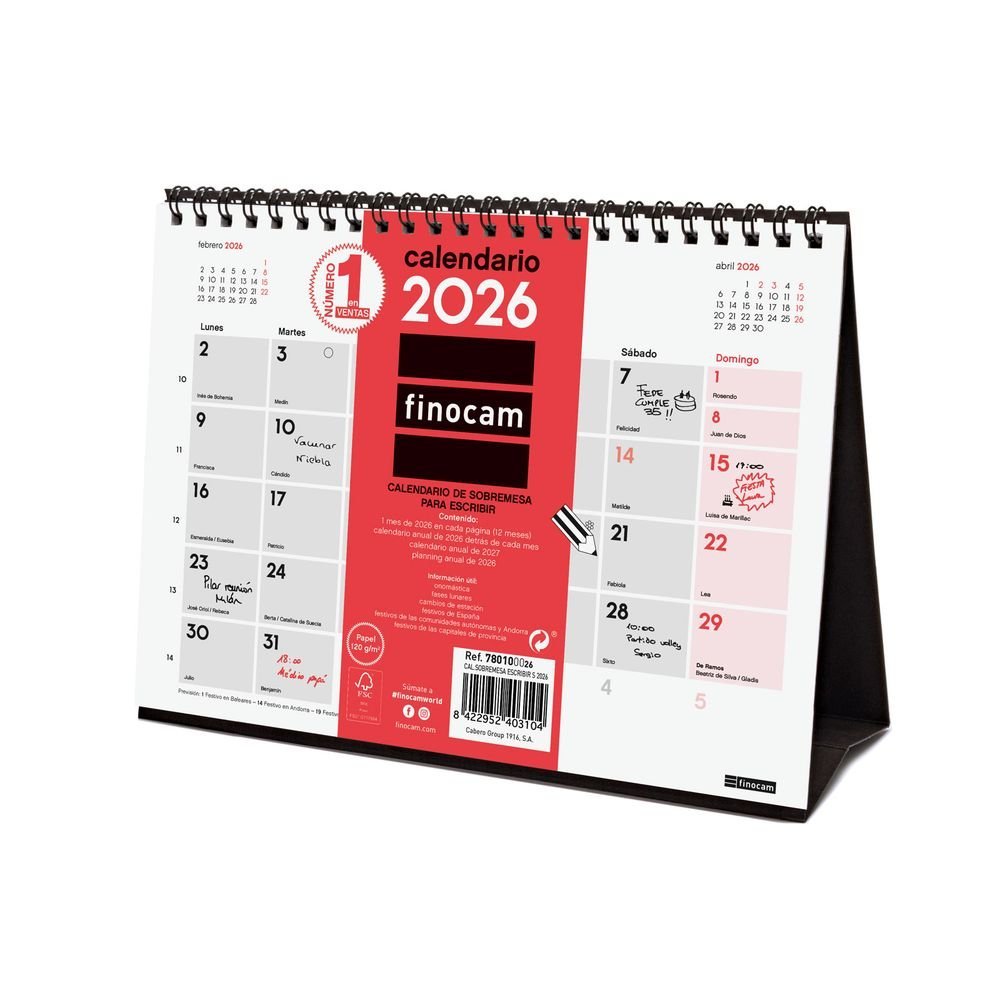 Calendario Sobremesa 2026 Escribir S Imagen principal del producto