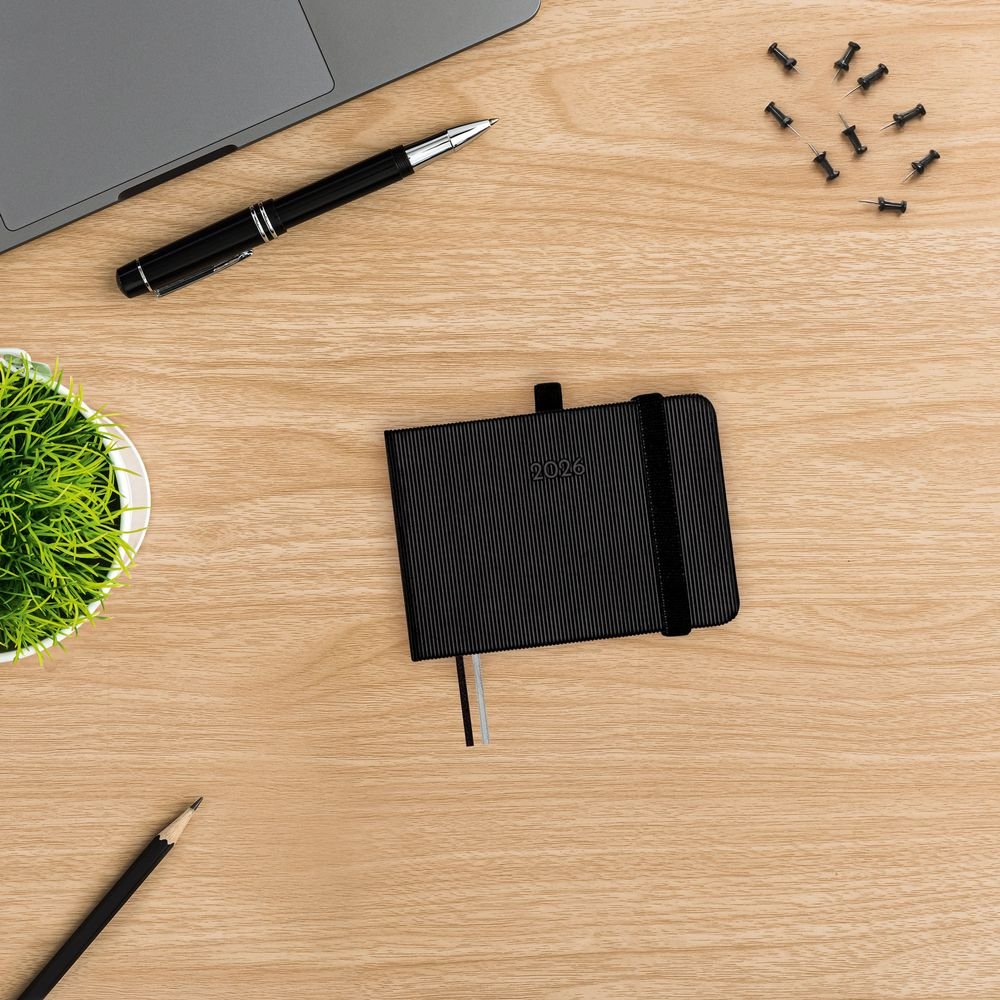 AGENDA ANUAL 2026 TEXTURA M0 SV NEGRO | FINOCAM